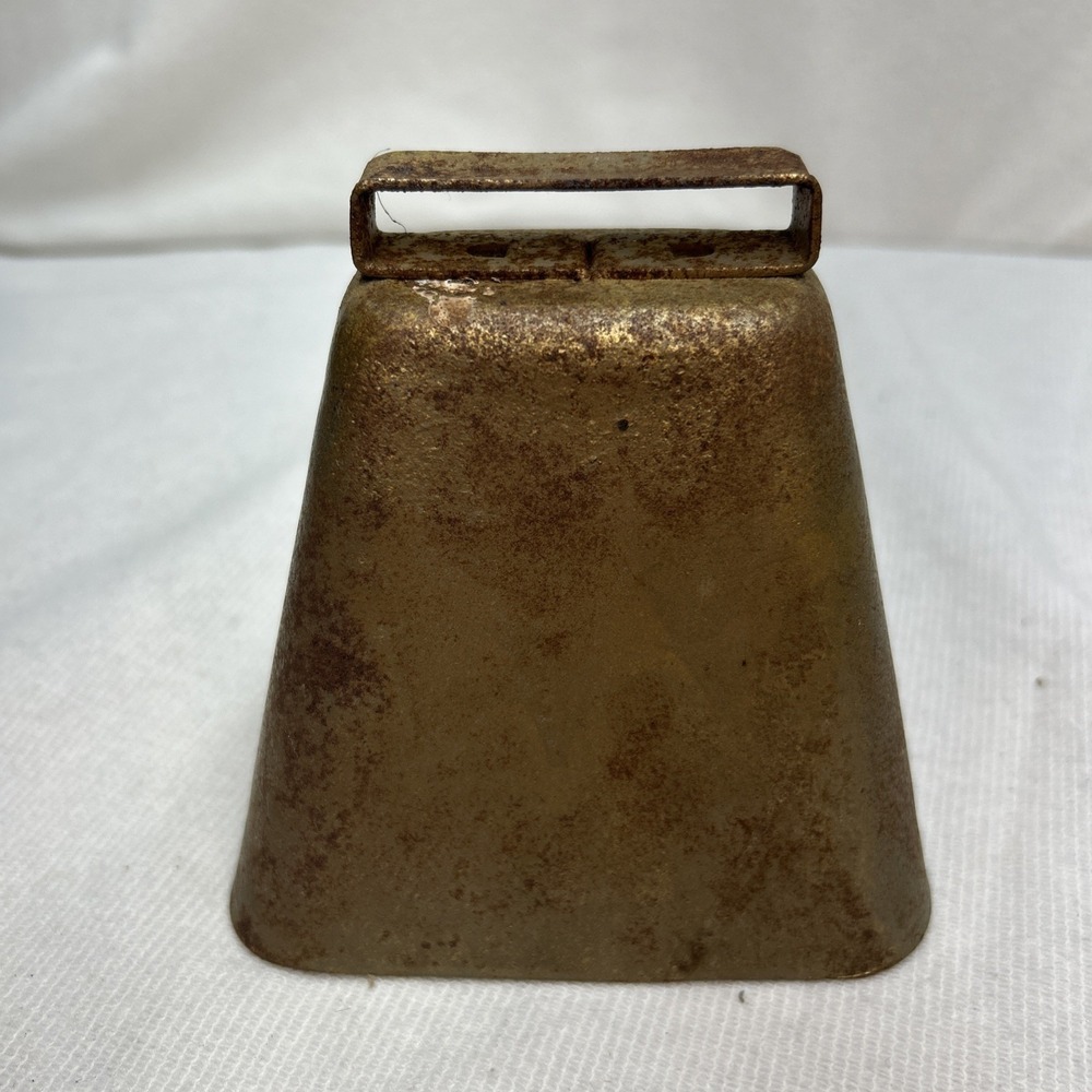 Large Primitive Vintage Metal OLD Farm COW Sheep BELL LOUD  5"